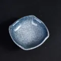 Plat à sauce en céramique de style japonais, bol de soja carré irrégulier pour la maison. - Coupelle à sauce 3 pouces - Bleu saphir