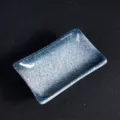 Japanische Keramik Dipschale, blaue gesprenkelte quadratische Sojasaucenplatte für Esstisch. - 3-Zoll-Saucenschälchen im japanischen Stil - Saphirblau