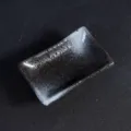 Japanische Keramik Sauciere, reaktive Glasur schwarzer kleiner Sojasaucen Teller Variante - 3-Zoll-Saucenschälchen im japanischen Stil - N-Glasur