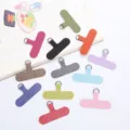 Universeel mobiele telefoon lanyard patch kleurrijke stof connector metalen ring - Meerkleurig