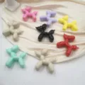 Pendentif chien ballon en acrylique porte-clés DIY accessoire coloré pour coque de téléphone - Multicolore
