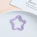 Purple star spring snap hook metal keychain DIY jewelry making connector clasp ring pendant accessory - Five-pointed Star Spring Buckle / Purple