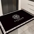 Moderne Fußmatte für den Eingang langlebige PVC Bodenmatte schmutzabweisender Teppich - 50*80cm / Blume