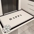 Entrance door mat anti-dirty PVC floor mat washable kitchen hallway carpet home decor - HAPPY
