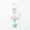Porte-clés nuage étoile de dessin animé mignon et pendentif de sac, accessoire amusant. - Nuage Blanc