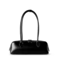 Donna elegante borsa a spalla nera in vera pelle design allungato baguette chic borsa - 33*10.5*11 / Nero
