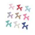 Colorful acrylic balloon dog charms pendants for DIY jewelry making necklaces and keychains - Iridescent Mixed Colors