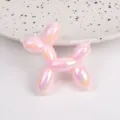 Pendentif chien ballon acrylique couleur AB rose DIY collier porte-clés bijou accessoire - Rose Clair