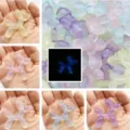 Acrylic glitter luminous starry balloon dog charm DIY keychain car pendant crafting supplies - Glitter Luminous Mixed