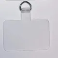 Languette de fixation pour téléphone en plastique transparent avec anneau D en métal. - Petit Carré Injection / Transparent
