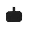 Patch de laniere telephone noir languette attache universelle pour sangle de coque de smartphone. - Grand Patch Tissu Solidifié / Noir