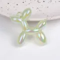 Colorful acrylic balloon dog pendant DIY charm for necklace keychain bracelet accessories. - Jelly Green