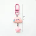 Charmant porte-clés nuage rose triste et étoile, joli pendentif de sac pour filles et couples. - Nuages Roses
