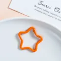 Orange star spring buckle keychain accessory, metal snap hook for DIY crafts jewelry making. - Five-pointed Star Spring Buckle / Orange