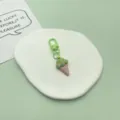 Cute green pink ice cream cone keychain bag pendant sweet style fashion accessory gift - Green Ice Cream