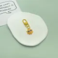 Yellow sun sunglasses keychain cute cartoon bag pendant charm for girls friendship lovers gift - Yellow Sun