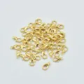 Close-up detail of gold zinc alloy lobster clasps for DIY jewelry making necklaces bracelets. - [301] 10*5mm (50 Pcs/Pack) / Gold