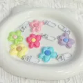 Joli porte-clés fleur couleur bonbon, pendentif de sac style dopamine pastel mignon. - [Assorti] Porte-clés fleur large