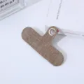 Parche de pestaña para teléfono de tela marrón accesorio cordón móvil vista detalle - Marrón