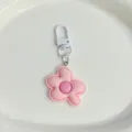 New candy color flower keychain dopamine color series pendant cute girl bag accessory - [Pink] Large Flower Keychain
