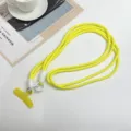 Tracolla intrecciata giallo brillante per custodia di telefono cellulare moda top - Linguetta Gialla / Giallo