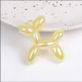 Colorful acrylic balloon dog pendant DIY charm for necklace keychain bracelet jewelry accessories - Jelly Yellow