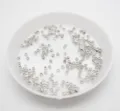 Perles à écraser en métal argenté, accessoire de bijoux DIY 2mm, variante d'intercalaires ronds - 3mm / Argent