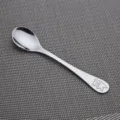 Cuillère pour enfants en acier inoxydable avec motif d'ours gravé, article idéal. - Cuillère à café pour enfant motif ours / Argent