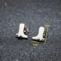 Stainless steel western cowboy boot stud earrings, minimalist 9x10mm cute ear jewelry. - 646 Steel Color (Cowboy Boot)