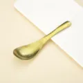 Cuillère à soupe en pur titane avec texture de cristal de glace unique, vaisselle durable. - Cuillère de Cour / Cristal Doré