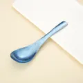 Cuillère à soupe en cristal de glace pur titane, variante de vaisselle chinoise bleue, solide. - Cuillère de Cour / Bleu Cristallin