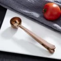 Cuillère à café doseuse en acier inoxydable doré rose avec clip de fermeture, outil de cuisine. - Pinces à lait en poudre or rose 430