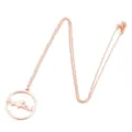 Roségleurige hond hartslag ronde hanger ketting variant voor stijlvolle huisdiersieraden. - Stijl 3 (Teckel) / Roségoud