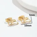 Gold Cowboy Hat Stainless Steel Stud Earrings Mini Minimalist Cute Earring Jewelry - 649 Gold (Western Cowboy Hat)