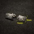 Stainless steel tree branch shape stud earrings minimalist daily wear jewelry accessory - Maple Leaf (655) / Steel