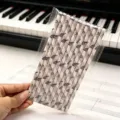 Set de lápices HB con motivo de notas musicales, 12 pzas lápices redondos de madera escuela - Nota Blanca / Kit de Doce Piezas / Blanco
