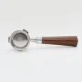 51mm coffee machine portafilter with wooden handle and stainless steel filter basket. - 51mm Red Sandalwood with Lid