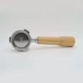 Stainless steel coffee portafilter with wooden handle 51mm three ears espresso parts - 51mm C1 Beech Wood