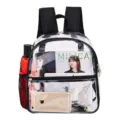 Διαφανές σακίδιο πλάτης PVC casual daypack με μπροστινή τσέπη και ιμάντες. - 30*29*15cm / Διαφανές