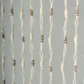 Woven paper rope door curtain detail, handmade braided hanging curtain for home decor. - Width 90cm * Length 200cm / Brown and White Buckle Style