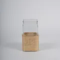 Vase en verre fait main avec housse en rotin naturel pour décoration d'intérieur et plantes. - Style 9