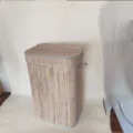 Bamboo laundry basket with lid and handles, ideal for bedroom, bathroom and home organization. - 30*40*60 cm / Washed Grey