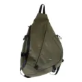 Versatile army green sling bag for men and women, perfect for daily outdoor activities. - Green