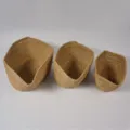 Set de tres cestas de almacenamiento de pasto marino paja natural para casa detalle - Trío de Cestas de Almacenamiento