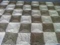 Handmade natural straw woven rug tatami mat checkered plant fiber variant for home decor - 30x30cm