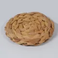 Detailed shot of handmade water hyacinth woven placemat, natural texture for dining table decor. - 10cm Water Hyacinth Mat