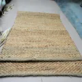 Natürlicher Strohgewebe Teppich handgemachte Pflanzenfaser Fußmatte für Wohnzimmer Deko gemütlich. - 120cm*180cm