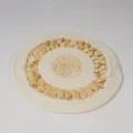 Handmade woven round placemat water hyacinth cotton rope heat resistant table mat kitchen - 22cm Large 3-Strand Corn Husk and Cotton Rope