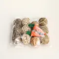 Set di giocattoli da masticare in erba e carote per uccelli, criceti e piccoli animali. - Set da 14 pezzi