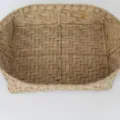 Handgeflochtener Stroh Aufbewahrungskorb Naturseegras Desktop Organizer Korb Geflecht - Oval 38x28x18cm